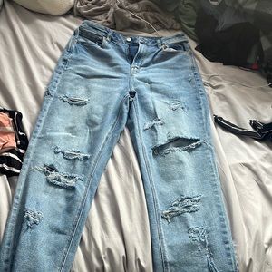 Ripped mom jeans